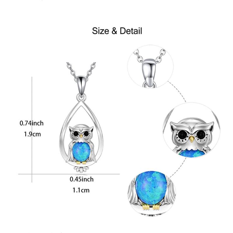 Owl Small Animal Necklace for Kids Birthday Gift