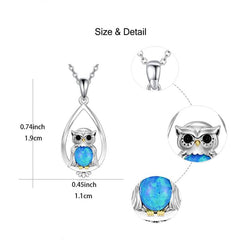 Owl Small Animal Necklace for Kids Birthday Gift