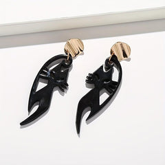 Fox Animal Earrings Acrylic Metal Niche Drop Earrings