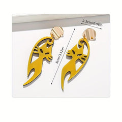 Fox Animal Earrings Acrylic Metal Niche Drop Earrings
