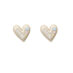 Autumn Winter Plush Earrings Star Heart Ball Earrings Student Girls' Earrings