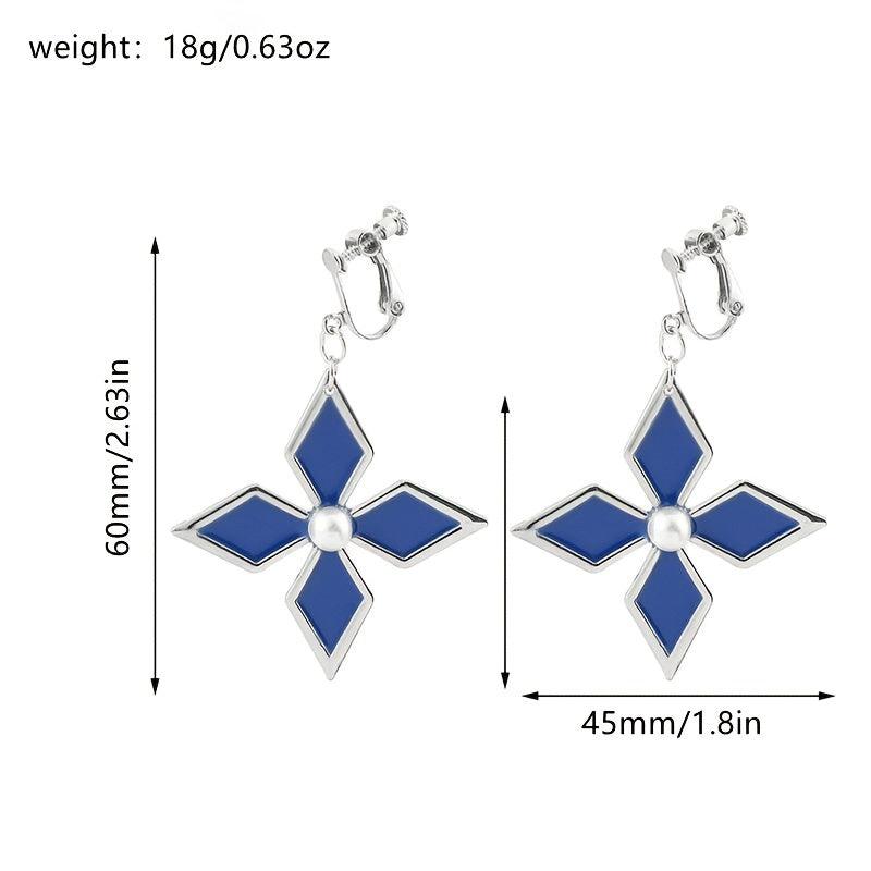 Game Peripheral Engraved Earrings Ear Clip Cosplay Accessories