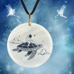 Sea Turtle Pendant Necklace Adjustable Chain Halloween Christmas Gift