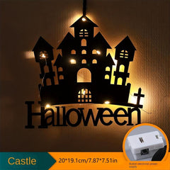 Halloween Glow Decoration Pumpkin Ghost Witch Cobweb Hanging Pendant