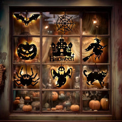 Halloween Glow Decoration Pumpkin Ghost Witch Cobweb Hanging Pendant