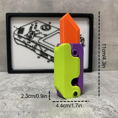 3D Gravity Radish Toy Stress Relief Push Cards Small Toys