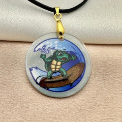 Sea Turtle Pattern Pendant Necklace Adjustable Chain Necklace