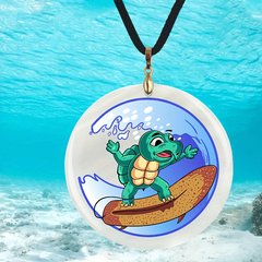 Sea Turtle Pattern Pendant Necklace Adjustable Chain Necklace