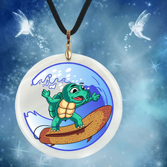 Sea Turtle Pattern Pendant Necklace Adjustable Chain Necklace