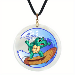 Sea Turtle Pattern Pendant Necklace Adjustable Chain Necklace