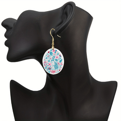 Bicolor Rabbit Acrylic Pendant Earrings Party Jewelry