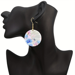 Flower Butterfly Acrylic Earrings Retro Party Jewelry