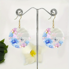 Flower Butterfly Acrylic Earrings Retro Party Jewelry