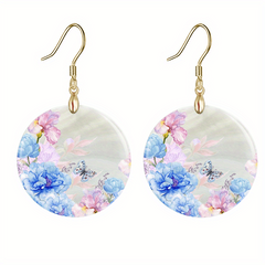 Flower Butterfly Acrylic Earrings Retro Party Jewelry