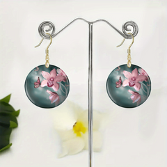 Flower And Butterfly Acrylic Earrings Retro Party Jewelry