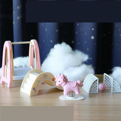 Girl Toys Furniture Forest Family Kitchen Dining Table Dollhouse Accessories