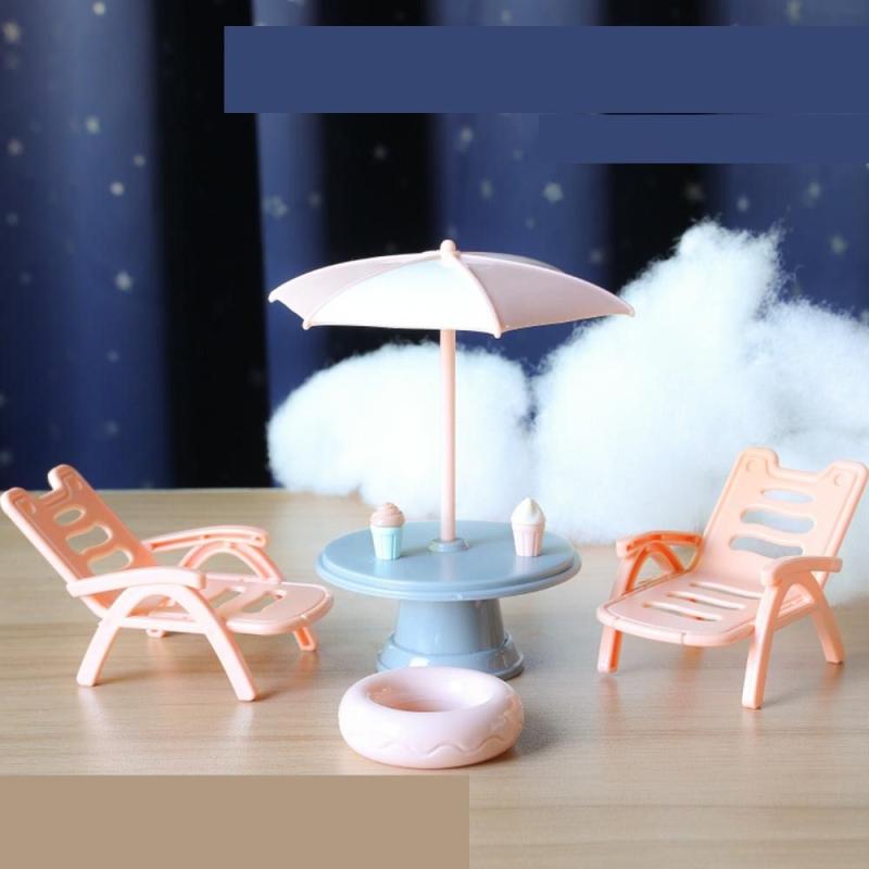 Girl Toys Furniture Forest Family Kitchen Dining Table Dollhouse Accessories