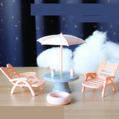 Girl Toys Furniture Forest Family Kitchen Dining Table Dollhouse Accessories