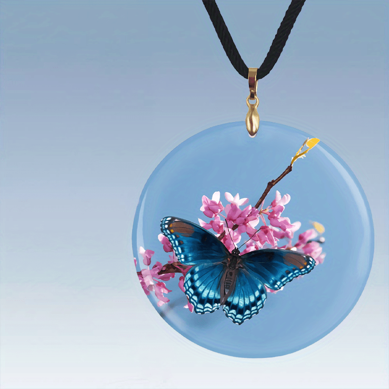 Butterfly Pendant Necklace Adjustable Chain Halloween Christmas Anniversary Gift