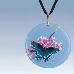 Butterfly Pendant Necklace Adjustable Chain Halloween Christmas Anniversary Gift