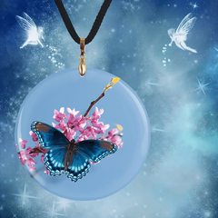 Butterfly Pendant Necklace Adjustable Chain Halloween Christmas Anniversary Gift