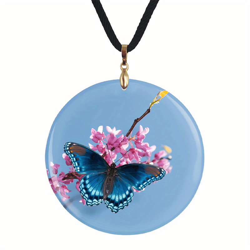 Butterfly Pendant Necklace Adjustable Chain Halloween Christmas Anniversary Gift
