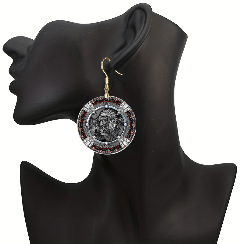 Wolf Head Acrylic Pendant Earrings - Party Jewelry