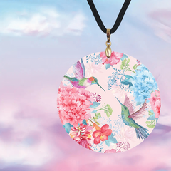 Birds Pattern Pendant Necklace Adjustable Animal Chain Necklace