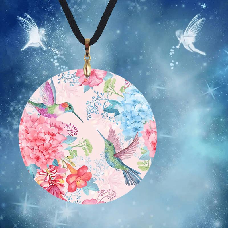 Birds Pattern Pendant Necklace Adjustable Animal Chain Necklace