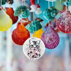 Cat And Butterfly Pendant Necklace Adjustable Chain