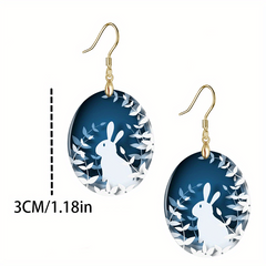 Rabbit Acrylic Earrings Halloween Christmas Party Jewelry