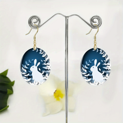 Rabbit Acrylic Earrings Halloween Christmas Party Jewelry