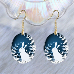 Rabbit Acrylic Earrings Halloween Christmas Party Jewelry