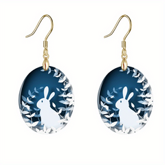 Rabbit Acrylic Earrings Halloween Christmas Party Jewelry