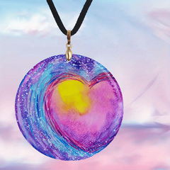 Rainbow Pattern Pendant Necklace Adjustable Chain Necklace For Family