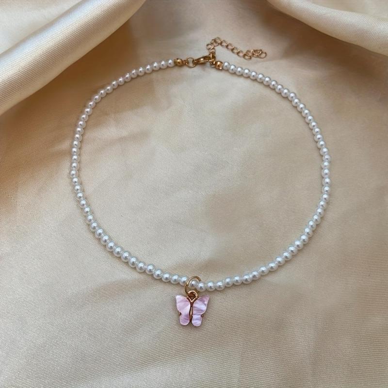 Butterfly Pendant Necklace Clavicle Chain
