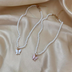 Butterfly Pendant Necklace Clavicle Chain