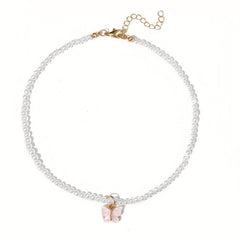 Butterfly Pendant Necklace Clavicle Chain