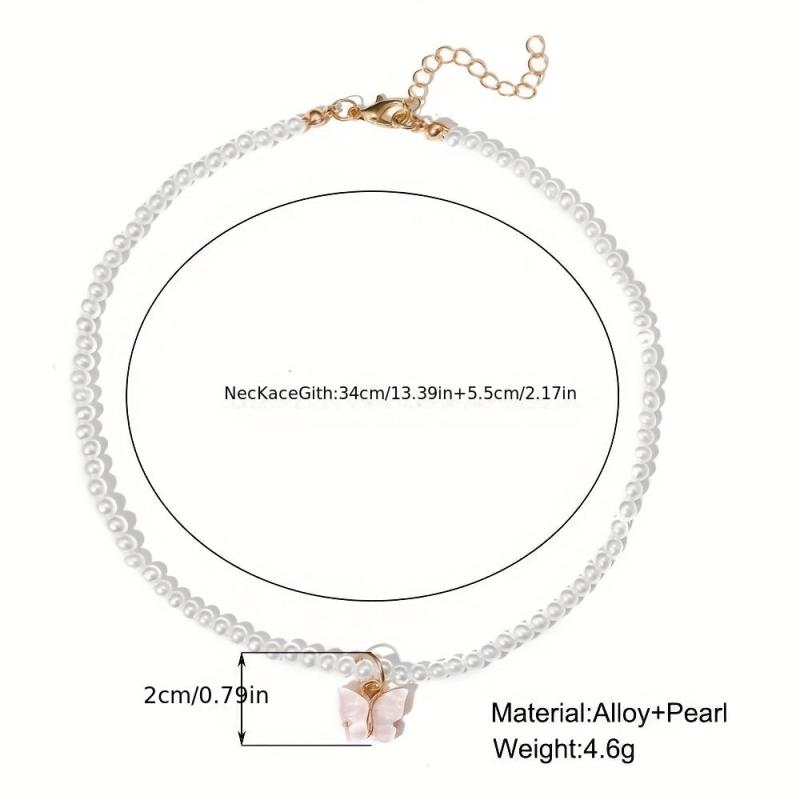 Butterfly Pendant Necklace Clavicle Chain