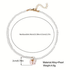 Butterfly Pendant Necklace Clavicle Chain