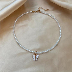 Butterfly Pendant Necklace Clavicle Chain