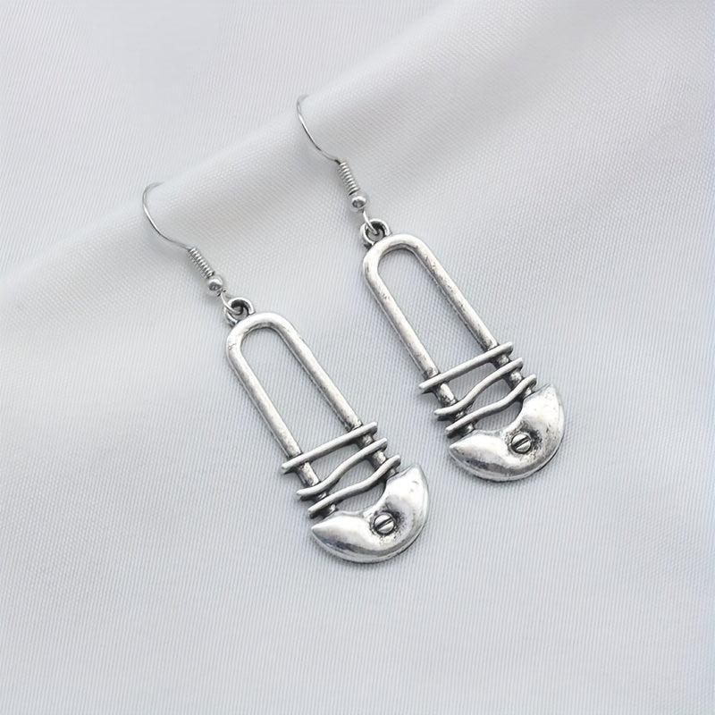 Boho Vintage Half Circle Geometric Earrings