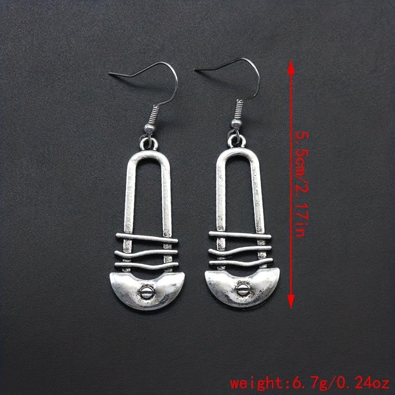 Boho Vintage Half Circle Geometric Earrings