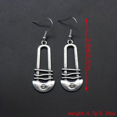Boho Vintage Half Circle Geometric Earrings