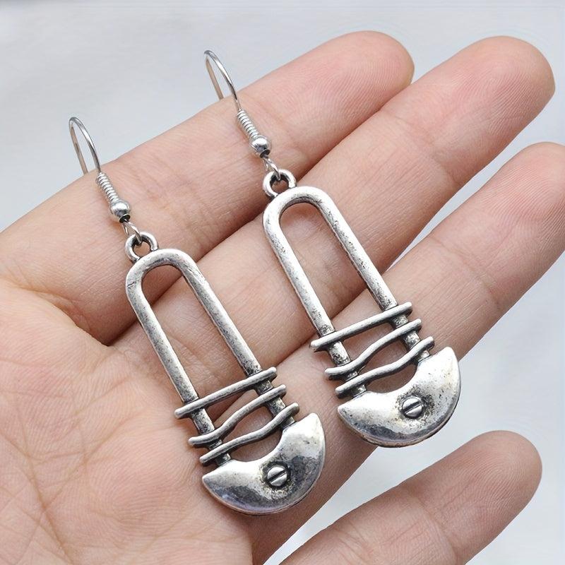 Boho Vintage Half Circle Geometric Earrings
