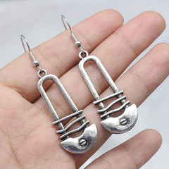 Boho Vintage Half Circle Geometric Earrings