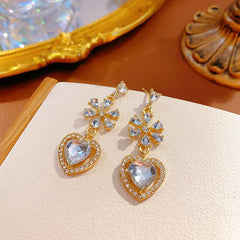 Love Heart Earrings Niche Ear Jewelry For Women Girls