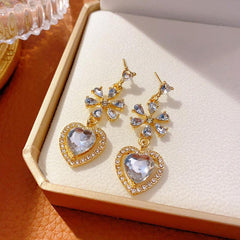 Love Heart Earrings Niche Ear Jewelry For Women Girls