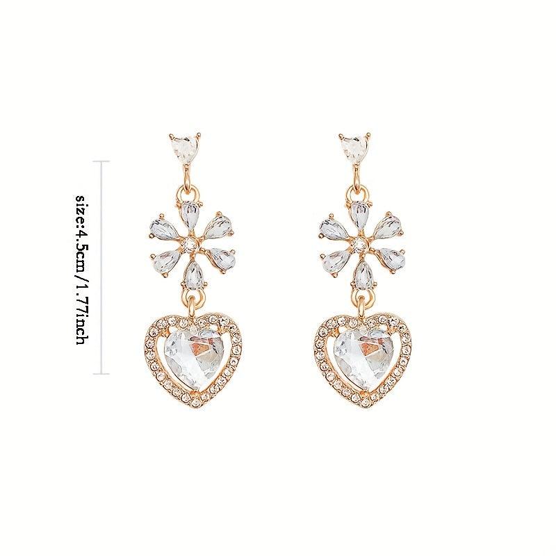 Love Heart Earrings Niche Ear Jewelry For Women Girls