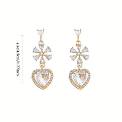 Love Heart Earrings Niche Ear Jewelry For Women Girls